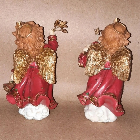 2 Christmas Angel Cherub Figurines - Picture 4 of 8